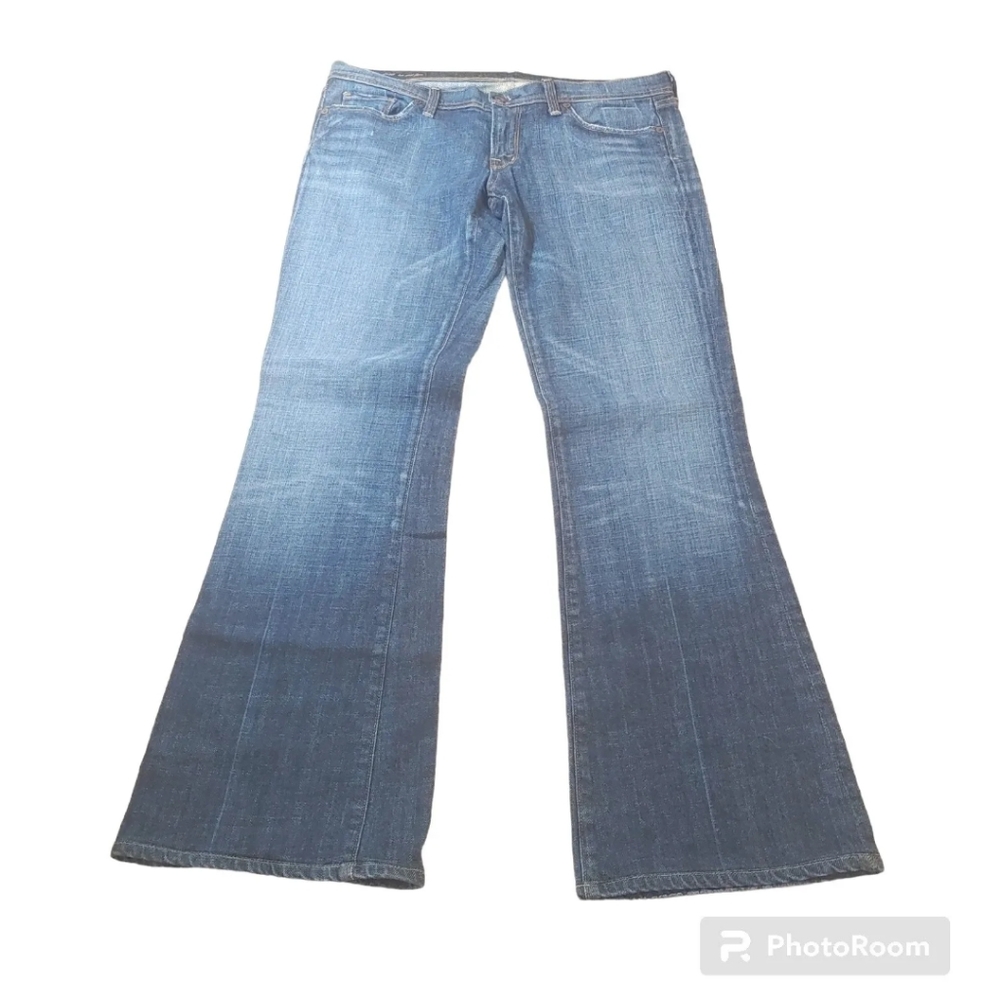 Citizen Of Humanity Sz 32 Y2k Low Rise Flare Jeans Blue Stretch Denim 34/31